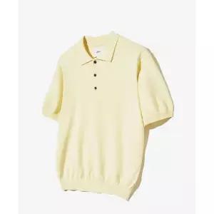 예일 YALE 수피마 코튼 반팔 폴로 니트 라이트 옐로우