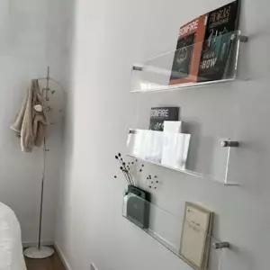 [생활] 수납 책꽂이 투명 벽걸이 북 선반 책 아크릴