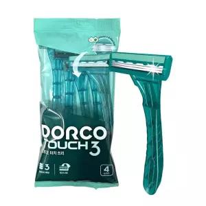 도루코 터치3 터치쓰리 3중날 휴대용 일회용 면도기 4개입 1회용면도기