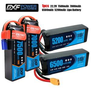 FPV 드론 비행기 쿼드콥터 헬리콥터용 DXF 그래핀 배터리, 6S Lipo 22.2V, 7500mAh, XT90 EC5 T