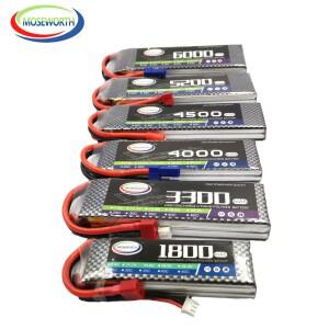 RC 드론 헬리콥터 항공기 비행기 자동차용 리포 배터리, 2S 2200 6000mAh 30C 7.4V 11.1V