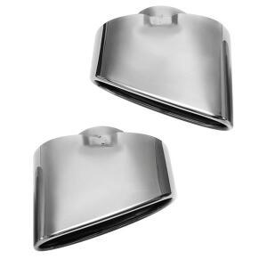 스테인레스 크롬 배기 듀얼 테일 파이프 머플러 팁 BMW X5 E70 2000 2016 2개