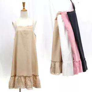 시골양품점 레이스 어깨끈 면슬립속치마[EM026] 레이어드 속치마