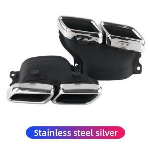 카본 광택 유광/매트 블랙 AMG 배기 팁 머플러 파이프 메르세데스 C63 W205 C200 C180 15-18 년용