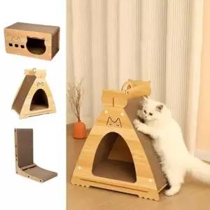 박스집 고양이 스크래쳐 하우스 숨숨집 냥이집 반려동물 사각