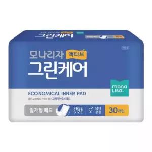 액티브 그린케어 샘방지 속기저귀 일자형패드 30매팬티형 출산용품 임산부 산모용 성인용 요실금