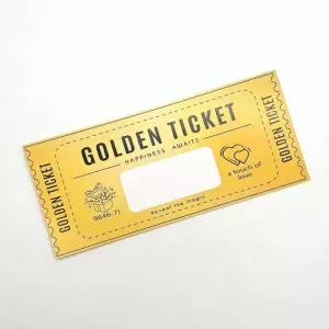 선물 이벤트 스크레치 복권 골든 티켓 카드