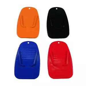 블랙 범용 오토바이 플라스틱 사이드 스탠드 모토 바이크 킥스탠드 미끄럼 방지 플레이트 사이드 익스텐션