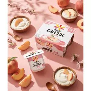 매장정품 BINGGRAE 요플레 그릭 복숭아 80g 8입 (4입번들x2개)