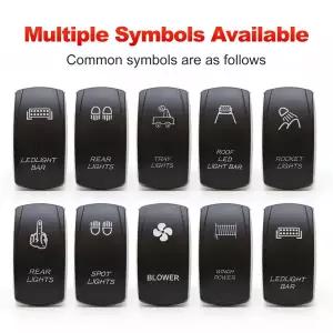 FILN 12V 24V 트럭 SPST 스위치 칼링 방수 5핀 ON OFF 마린 스위치 자동차 보트 로커 듀얼 LED 라이트 바