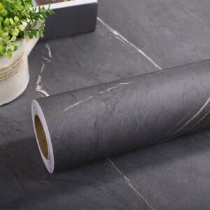 두꺼운 고대 회색 무광택 대리석 방수 벽 스티커 자체 접착식 주방 캐비닛 테이블 상판 고온 슬레이트 벽지