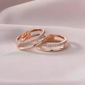 검지반지 여성 데일리 큐빅링 써지컬반지 로즈골드 패션반지
