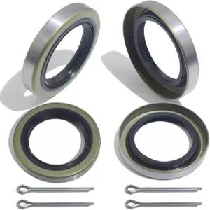 iBroPrat 4팩 ID 1.719 x OD 2.565 트레일러 액슬 허브 휠 그리스 씰 핀 장착 3500파운드 스핀들 84 RV