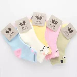 아동양말 남아여아 귀욤 고냥이페이스 중목 5켤레묶음