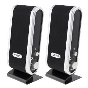 HY-218 6W USB 2.0 유선 전원 노트북 스피커 스테레오 3.5mm 오디오 잭 PC 컴퓨터 M 용 시끄러운