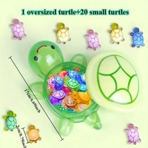 1개  20개 야광 레진 거북이 큰 뚜껑 열 수 있는 분재 장식품 홈 스태츄