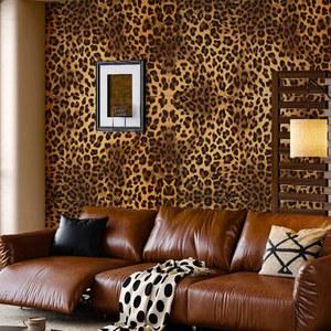 레오파드 프린트 셀프 접착 벽지 (홈 데코 다이닝룸 거실 침실 TV 배경 벽 PVC 스티커)