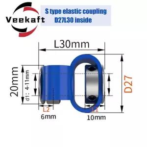 후렉시블조인트 S형 편심 경사 모터 인코더 8 자형 커플링 D27L30