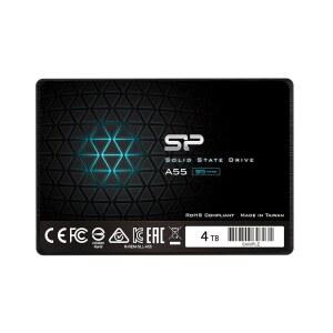 SP 실리콘 파워 4TB SSD 3D NAND A55 SLC 캐시 성능 향상 SATA III 2.5인치 7mm (0.28인치) 내장 솔리드 스테이트 드라이브(SP004TBSS3A55S25)
