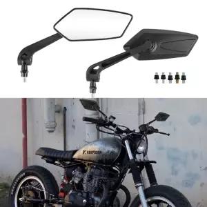 전기 자전거 백미러 스쿠터 오토바이 미러 ABS 플라스틱 모토 액세서리 8mm 10mm 2 개/쌍