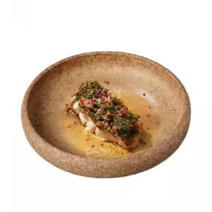 라이트 그릇 레스토랑 빈티직 둥근 복고 원형 양식 접시 도자기 오래된 구제