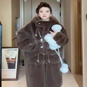 후드 겨울 뽀글이 여성 양털자켓 롱 후리스 떡볶이코트