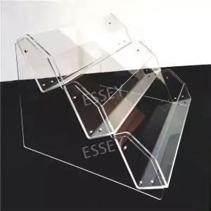 계단식 경사형 전시대 아크릴진열대 투명 길이 1-3단 거치대 이층