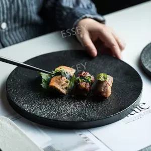 돈까스접시 세라믹 플레이트 접시 원형 업소용 호텔 사각