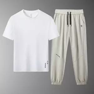 팬츠 캐주얼 여름 투피스 남성 반팔세트 세트 반팔 티 얇은 트레이닝 CH2