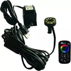 리모컨과 변압기가 있는 아쿠아스케이프 LED 색상 변경 분수 조명 키트 84055