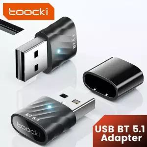 Toocki USB 블루투스 어댑터 BT 5.1 동글 오디오 수신기 스피커 PC 무선 마우스 이어폰 키보드 음악 전송