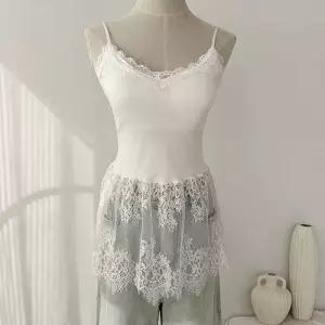 핫바 [브리치] HOTBBA / 레이어드 프릴 레이스 캡내장 민소매 나시 LM 1006327