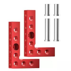 2팩 미니 소형 사각형 센터 파인더 도구 90도 정밀 기계 가장자리 마킹 목공 라인 포켓 게이지