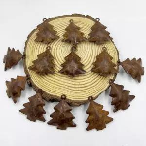 20개 러스티 메탈 벨 크리스마스 트리 장식 썰매 DIY 가방 결혼식 화환 보석 벽난로 현관 창문 징글 농가