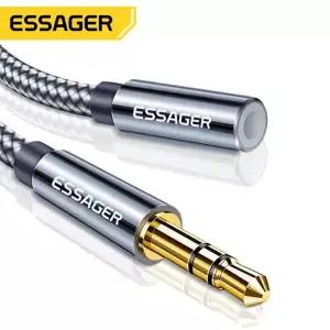 Essager 헤드폰 연장 케이블 잭 3.5mm 오디오 Aux 이어폰 어댑터 용 여성용 분배기 스피커 코드
