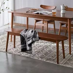 둥근 식탁 카페 벤치 식당 긴의자 긴 의자 원목 3인용 테이블