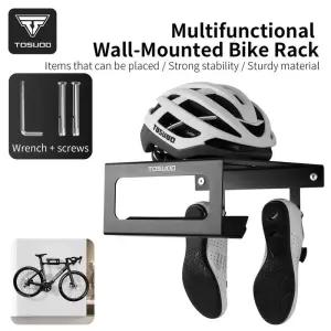 자전거리어랙 짐받이 짐칸 거치대 TOSUOD 자전거 벽걸이 휴대용 보관 벽 주차대 15kg 하중 지지력 실내 도