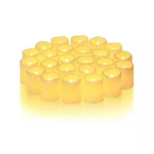 LED초 깜박이는 LED 아이보리 전자 양초 불꽃 티라이트 배터리로 결혼식 탭