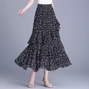 여자 데일리 쉬폰 스커트 머메이드 여름 얇은 슬림핏 힙업 SPO마켓2