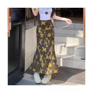 여자 데일리 쉬폰 스커트 여름용 옆트임 슬림핏 머메이드 SPO마켓2