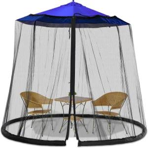 완루 파티오 모기장 - 조절 가능한 탄성 코드와 지퍼 우산망이 있는 정원 및 야외