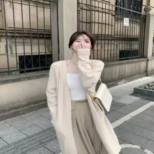 로브 니트 남성 가디건 빅사이즈 긴팔 봄