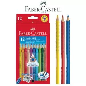 학교용품 파버카스텔 점보그립색연필 12색 지관 - 46173