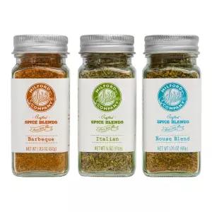 밀포드 스파이스 컴퍼니 선물 세트 3 쉐이커 블렌드 소금 및 설탕 프리 모든 천연 조미료 바비큐 이탈리안
