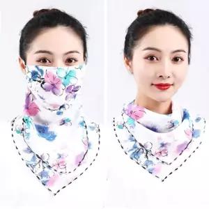 산책마스크 한강 나들이 여성 스카프 퍼플