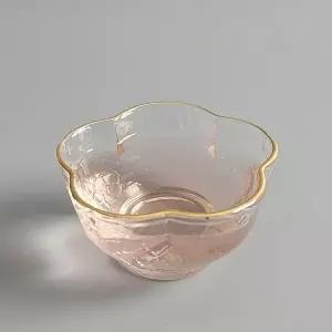 골드테두리 무궁화 유리찻잔 다기잔 60ml (73006A)