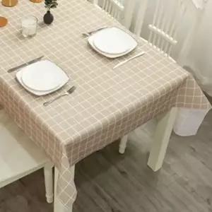 격자무늬 베이지 식탁보 2p세트(152x137cm) DP16741