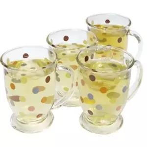 골드 도트 모카 머그잔 4개 물컵 커피 주스 라떼 찻잔