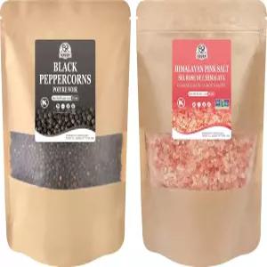 52USA 통 블랙 페퍼콘 12온스 히말라야 핑크 소금 조잡한 곡물 2파운드 - 및 후추 그라인더 리필 바다