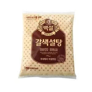 씨제이 갈색설탕 1KG 백설설탕 설탕 갈색설탕 황설탕 식품 식자재